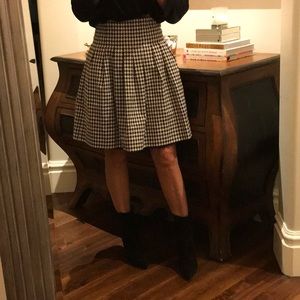Pink Tartan vintage houndstooth skirt with exposed zipper